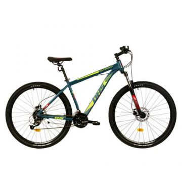 Bicicleta MTB DHS Terrana 2927, M, Roti 29inch, Frane Hidraulice pe disc, 24 viteze (Verde)