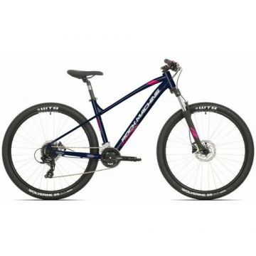 Bicicleta MTB Rock Machine Catherine 70-27, Roti 27.5inch, Cadru aluminiu 17inch, Frane hidraulice pe disc, 14 viteze (Albastru/Roz)