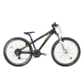 Bicicleta MTB Sprint PRIMUS VBR, Roti 26inch, Cadru aluminiu, Frane V-Brake, 24 viteze (Negru Mat)