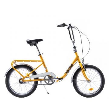 Bicicleta Pegas Practic Retro 20 inch, Otel, 3S (Galben)