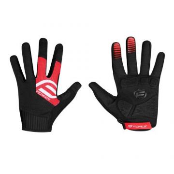 Manusi Ciclism Force MTB Power, L (Negru/Rosu)