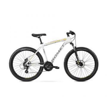 Bicicleta de munte pentru barbati Romet Rambler R6.3 marimea L/18, 2022, Alb/Auriu