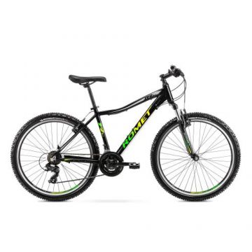 Bicicleta de munte pentru copii Romet Rambler R6.1 JR Negru/Verde/Gri 2022 Marime m/17