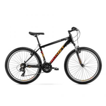 Bicicleta de Munte Romet Rambler R6.0, marimea L/19, 2022, Negru/Portocaliu/Rosu
