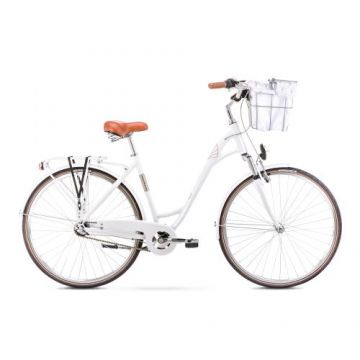 Bicicleta de Oras Romet Art Deco Eco, marimea M/18, 2022, Alb