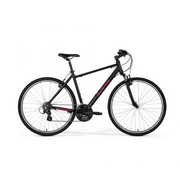 Bicicleta de oras/trekking barbati M-BIKE CRS-10V marime 46cm, 2021, Negru/Rosu