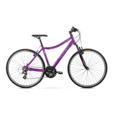 Bicicleta de Trekking Romet Orkan D, marimea L/19, 2022, Violet/Roz