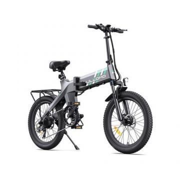 Bicicleta electrica pliabila Ulzomo Ridge 20 E-bike, 250W, 36V 15.6Ah, autonomie 60km, viteza maxima 25km/h, roti 20'' (Gri)