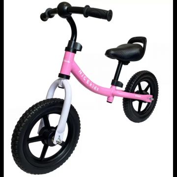 Bicicleta fara pedale 12 inch Nice Kids White Pink