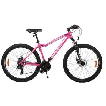 Bicicleta mountainbike dama Omega Camille 27.5inch, cadru 44 cm (Roz/Alb)