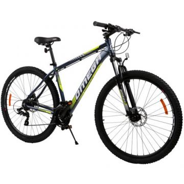 Bicicleta Omega Thomas dimensiune roti 27.5inch, cadru 49 cm (Albastru/Galben/Alb)