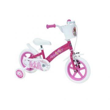 Bicicleta pentru copii Disney Princess, roti 12inch, Roz/Alb