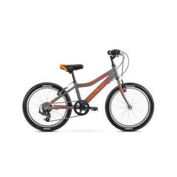 Bicicleta pentru copii Romet Rambler 20 Kid 1 S/10 Grafit/Rosu/Portocaliu 2023