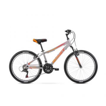 Bicicleta pentru copii Romet Rambler 24 S/13, 2023, Grafit/Rosu