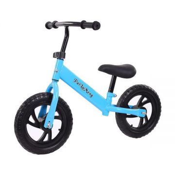 Bicicleta pentru incepatori cu echipament protectie, Fara pedale, Pentru copii intre 2 - 5 ani, Albastra