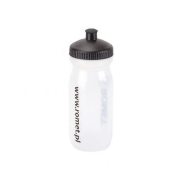 Bidon Romet Big Mouth 600 ml, Transparent/Negru