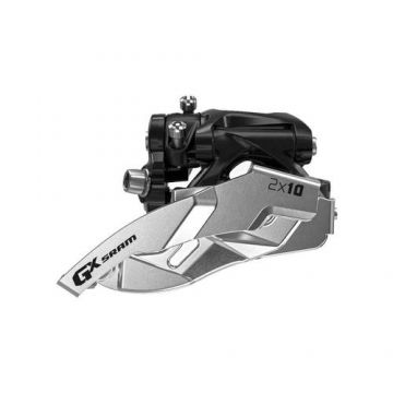 Schimbator Fata Sram Gx - 2 x 10 Viteze, Negru-Argintiu