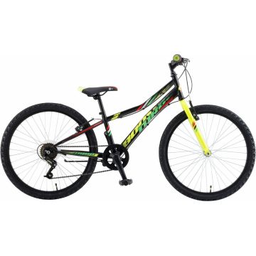 Bicicleta Copii Booster 2023 Turbo - 24 Inch, Negru-Verde