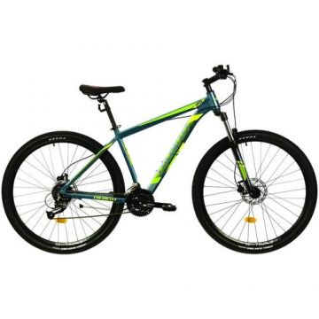 Bicicleta MTB Colinelli 2727, Schimbator Shimano Altus, 24 Viteze, Cadru Aluminiu, Marimea M, Roti 27.5inch, Frane pe Disc (Verde)