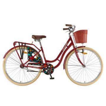 Bicicleta Oras Polar Grazia Bordo 1s, L, Roti 28inch, Frane V-Brake (Rosu)