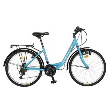 Bicicleta Oras RICH R2432A, Roti 24inch, cadru otel 17inch, 18 viteze (Albastru)