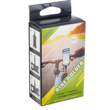 Suport telefon pentru bicicleta, motocicleta, trotineta, Silicon, 4-7 inch, negru