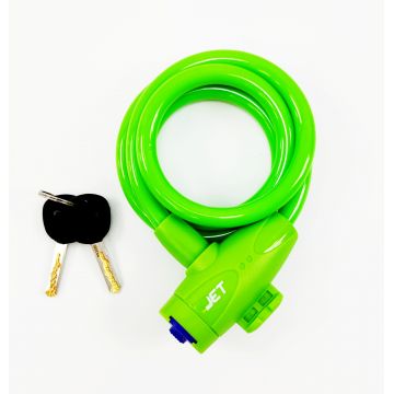 Antifurt cu cheie JET LOCK TY-582 10x1000mm, culoare verde, cu suport