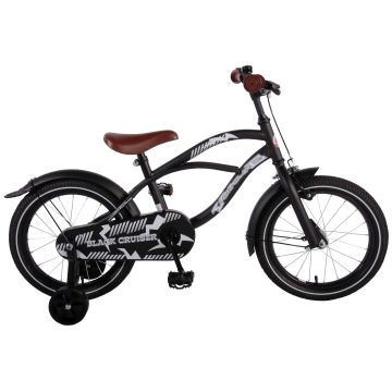 Bicicleta Volare Black Cruiser pentru copii - Baieti - 16 inch - Negru culoare Negru mat
