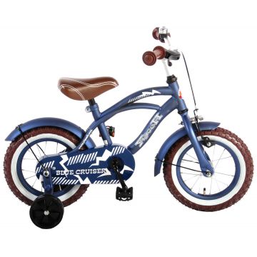 Bicicleta pentru baieti Volare Blue Cruiser, 12 inch, culoare albastru mat, frana de mana + contra