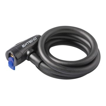 Antifurt Cu Cheie Spirala Extend Negru