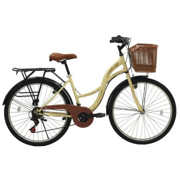 Bicicleta City Vision Holiday, culoare Crem, roata 26