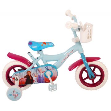 Bicicleta pentru copii Disney Frozen 2, 10 inch, culoare albastru/violet, fara frana