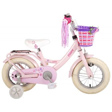 Bicicleta Volare Ashley pentru copii - Fete - 12 inch - Roz - 95 asamblat culoare Roz