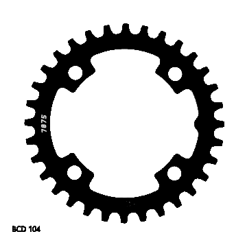 Angrenaj Sunrace Aluminiu 32T BCD104 Foaie