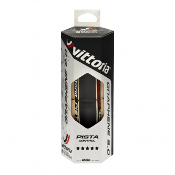 Anvelopa Vittoria Pista - Crem-negru, 700x23c, control performant.