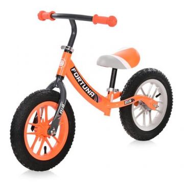 Bicicleta de echilibru Lorelli, Fortuna Air, 2-5 Ani, 12 inch, anvelope cu camera, jante cu leduri, Grey & Orange