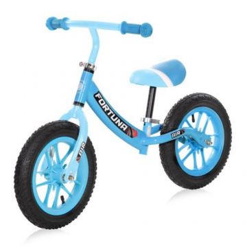 Bicicleta de echilibru Lorelli, Fortuna Air, 2-5 Ani, 12 inch, anvelope cu camera, jante cu leduri, Light & Dark Blue