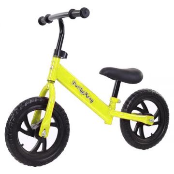 Bicicleta de echilibru pentru incepatori, Bicicleta fara pedale pentru copii intre 2 si 5 ani, Galbena
