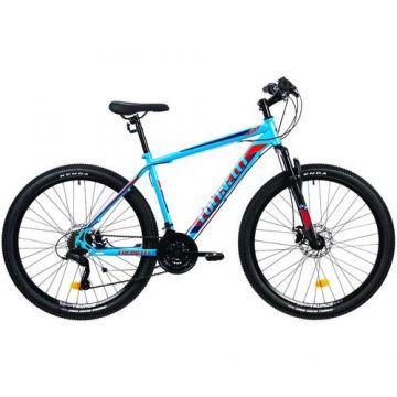 Bicicleta MTB Colinelli 2705, Schimbator Shimano, 21 Viteze, Cadru Otel, Marimea M, Roti 27.5inch, Frane pe Disc (Albastru)