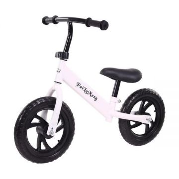 Bicicleta pentru incepatori cu echipament protectie, Fara pedale, Pentru copii intre 2 - 5 ani, Alba
