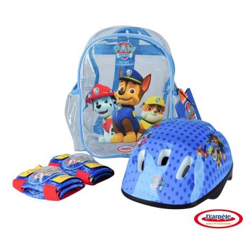 DArpeje - Set protectie in rucsac Paw Patrol (casca, genunchiere, cotiere)