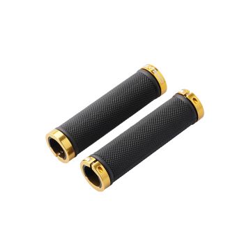 Mansoane sport anti-alunecare, double lock-on, negru-gold, 130mm