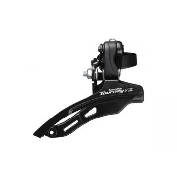 Schimbator fata Shimano Tourney Fd-Tz500-Ds6 triplu pentru 6/7 viteze pe spate Down Swing tragere de sus colier 28.6mm pentru 42T unghi Cs 66-69 Chainline 47.5mm