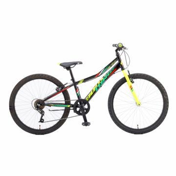 Bicicleta Copii Booster Turbo - 24 Inch, Negru-Verde