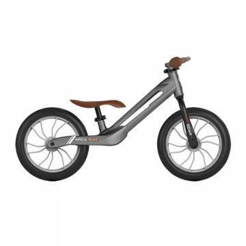 Bicicleta Copii QPlay Racer - 12 Inch, Gri