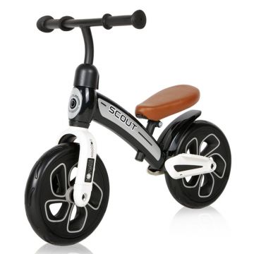 Bicicleta de echilibru fara pedale pentru baieti 10 inch Lorelli Scout Neagra