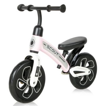 Bicicleta de echilibru fara pedale pentru fete 10 inch Lorelli Scout Roz