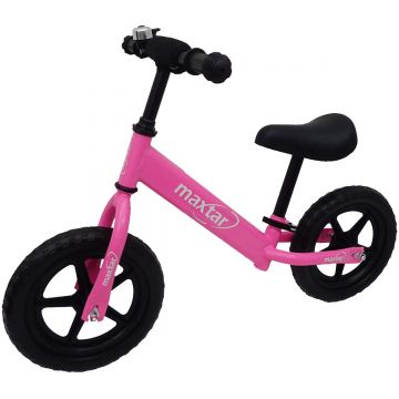 Bicicleta fara pedale Maxtar Sebra, Roz, 12 inch