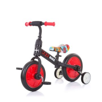 Bicicleta fara pedale unisex 10 inch Chipolino Max-Bike rosu