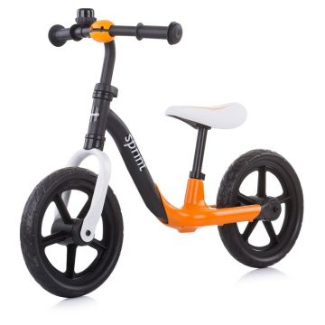 Bicicleta fara pedale unisex 12 inch Chipolino Sprint Portocaliu